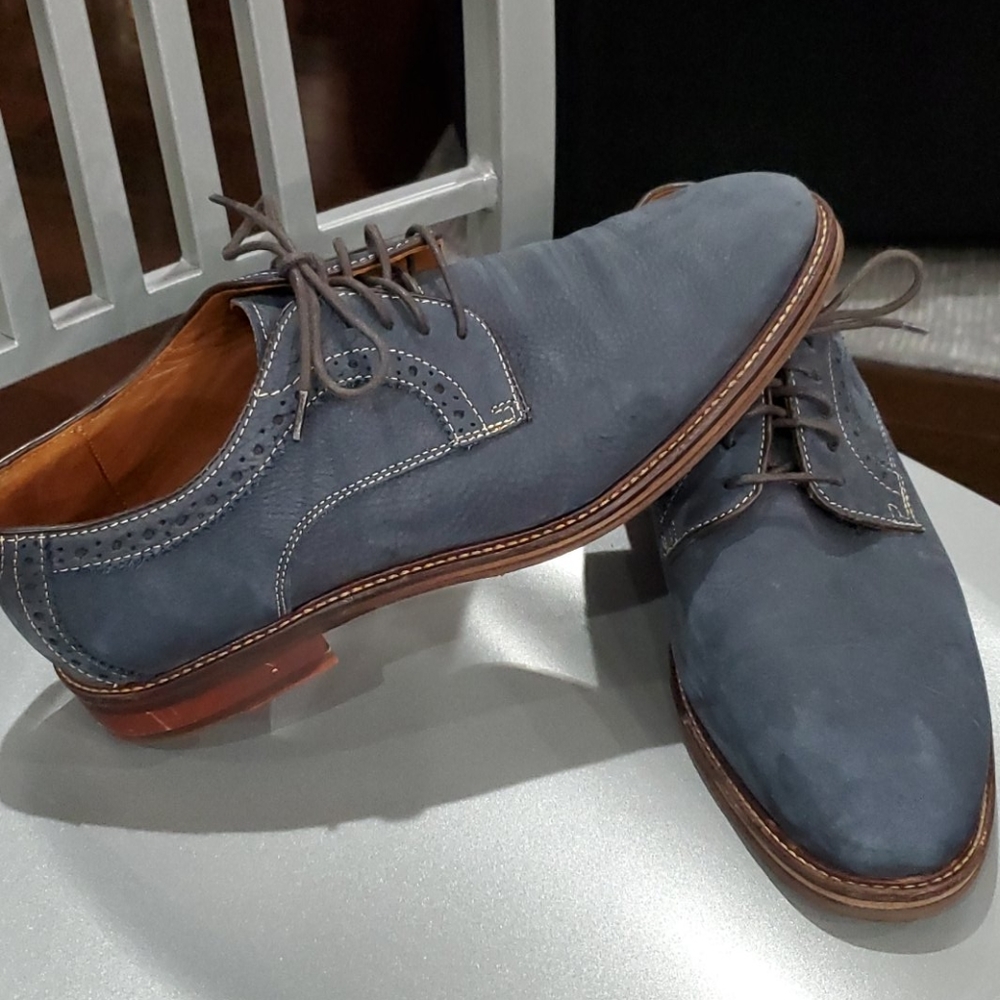 Johnston & Murphy Men's Navy Suede Shoe Size 9.5m